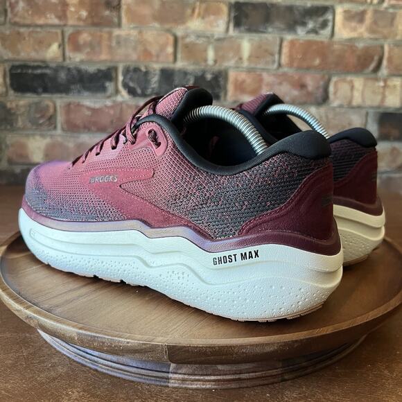 Brooks Ghost Max 2 Men's 10 Maroon White Road Running Max Cushion Shoes Sneakers - Picture 11 of 16